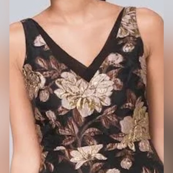 White House Black Market Fit & Flare Jacquard Floral Dress 2P NWT - Picture 4 of 16